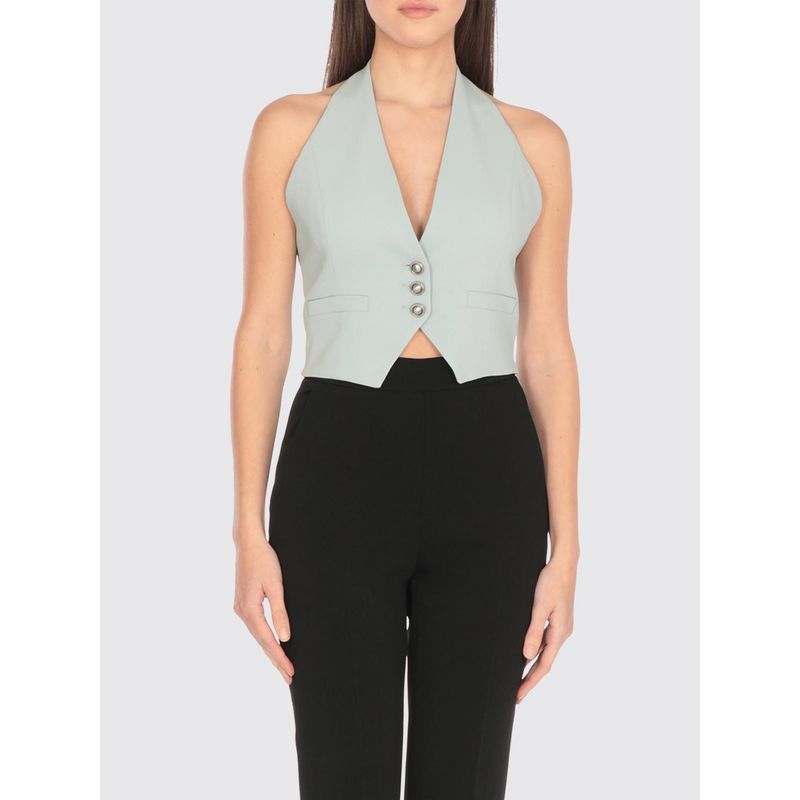Pinko Waistcoat Woman Gnawed Blue